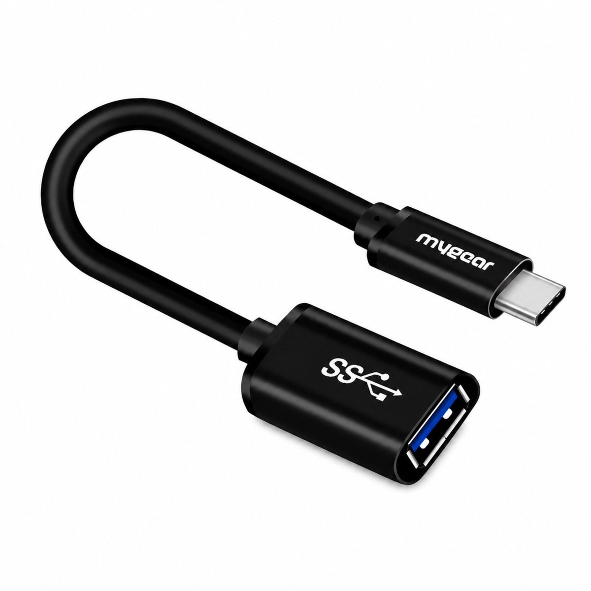 MyGear USB-C naar USB-A OTG Adapter - USB 3.0 Converter - 5Gbps Dataoverdracht - Voor MacBook, Laptop, Telefoon, Printer en USB-Stick - Zwart