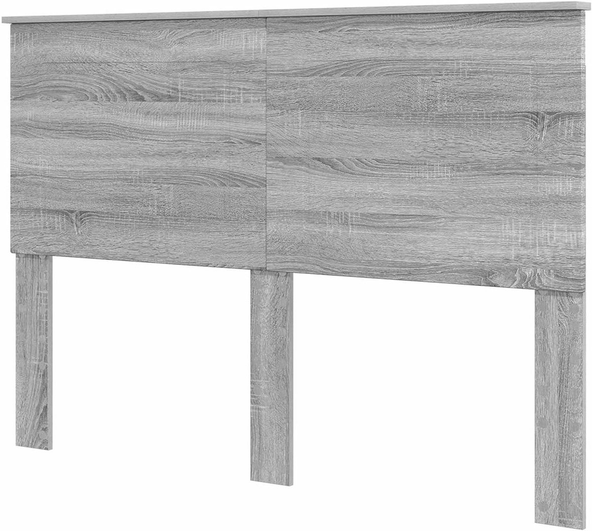 Hoofdbord - Bedpaneel - Slaapkamer Decoratie - Bewerkt Hout - 153 x 7 x 100 cm - Grijs Son