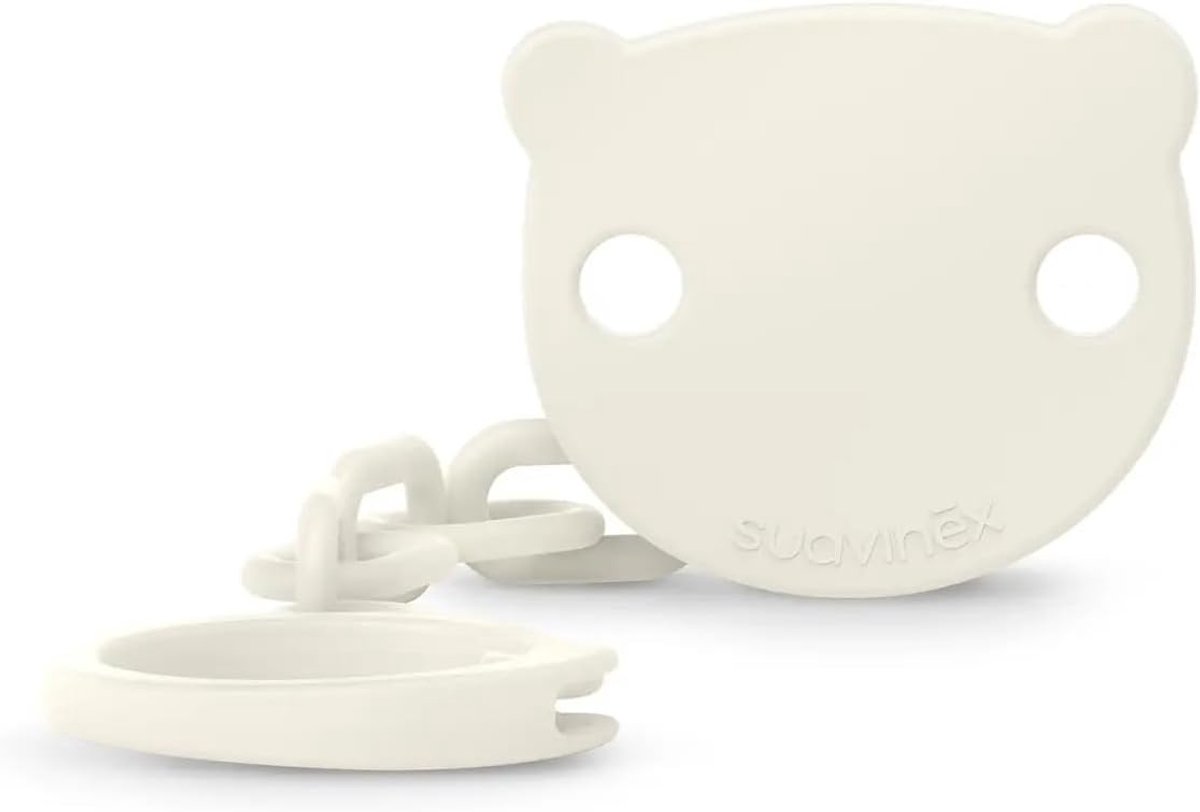 Fopspeenketting Beer - Speenclip Baby - Voorkom Vallen - Zachte Kledingclip - 30 cm - Beige