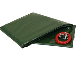Zwembadafdekking Ovaal - Winterzeil PEB - Zwembad Beschermen - Extra Scheurbestendig - 737 x 360 cm - Groen