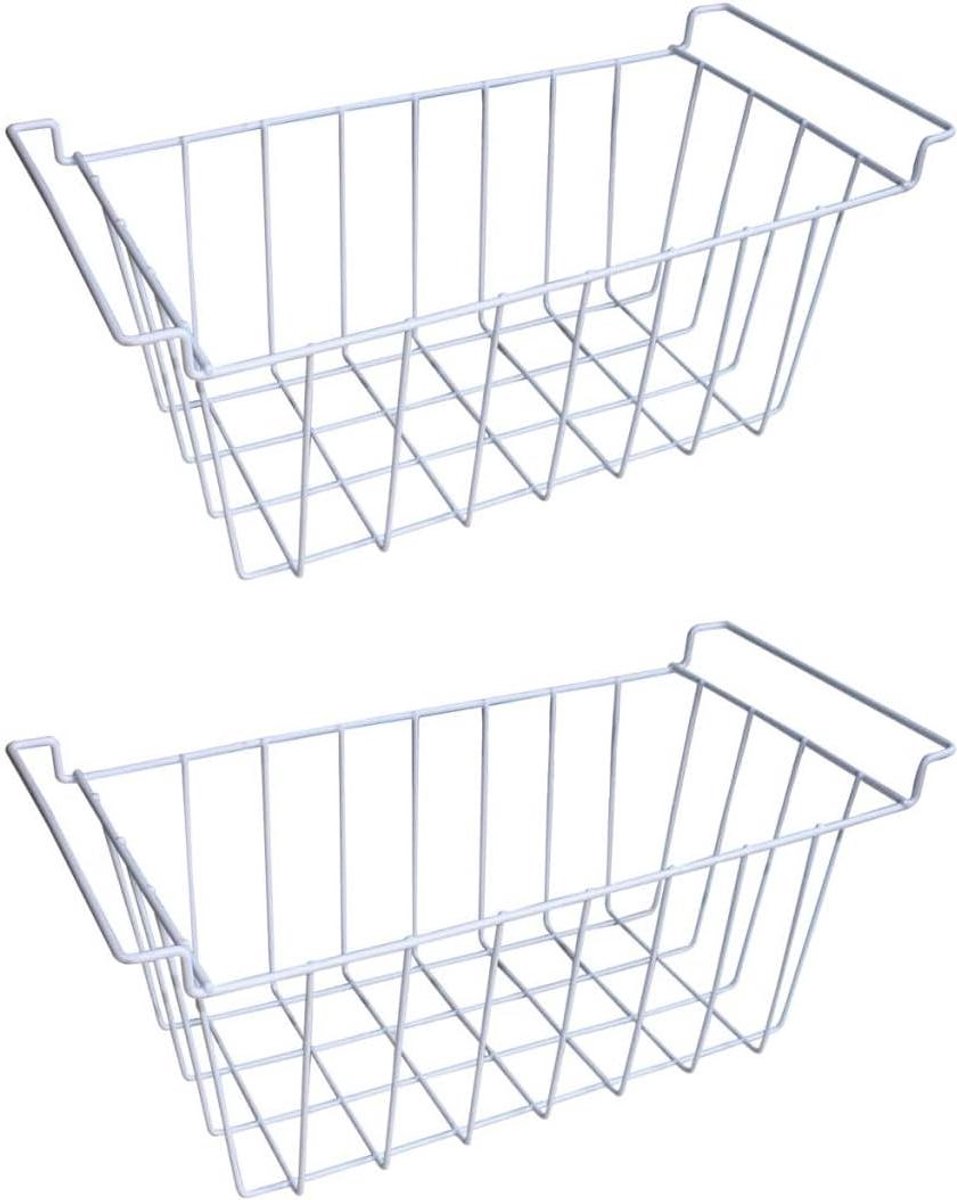 Opbergmand Vriezer - Diepvriesmand Koelkastmand - Organiseren Vriezer Keuken - Stevig Draadontwerp - 37.5x22x17.5 cm