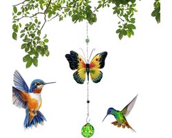 Vogel Drinkfontein - Vogelvoeder Dispenser - Vogels Voeren - Lekdicht Eenvoudig Vullen - 25 x 25 x 10 cm - Gekleurd