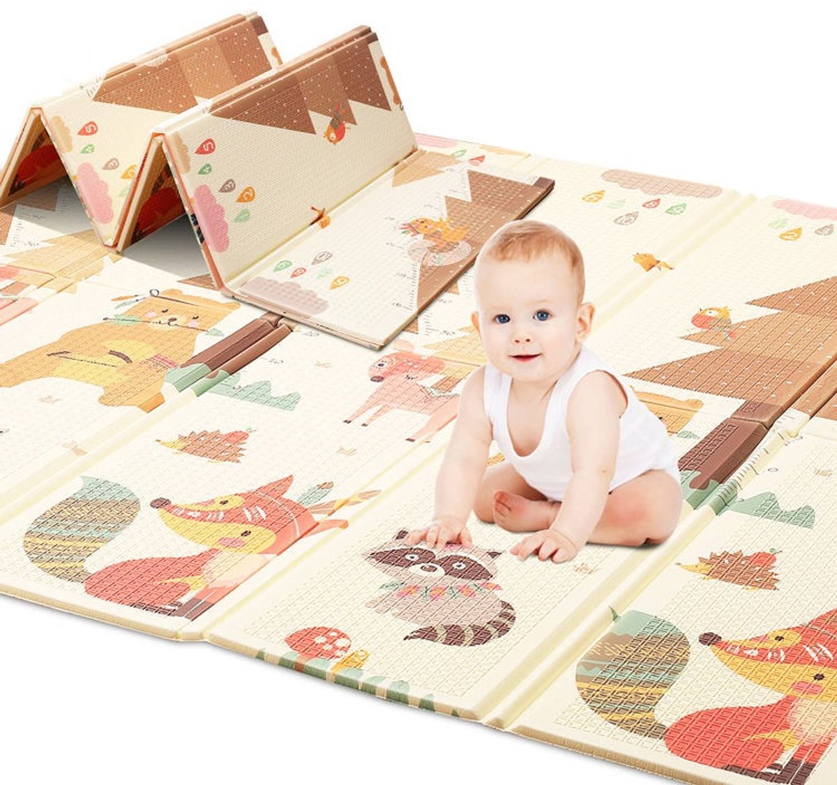 TrueStone Speelmat - 2 verschillende Designs - 150 x 200 CM - Speelmat Baby - Speelmat Foam - Opvouwbaar - Speelkleed