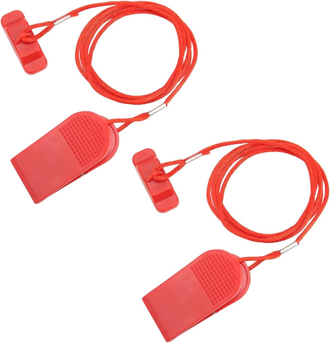 Tapis Roulant Veiligheidssleutel - Noodstop Sleutel - Veilig Trainen - Magnetisch Bevestigingssysteem - 2 stuks - Rood