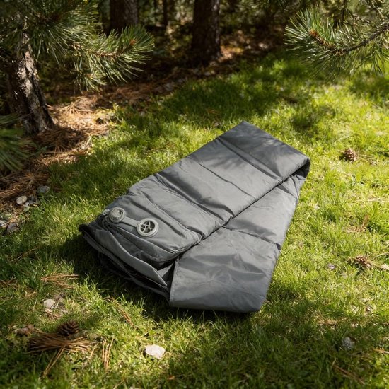 Campingmat - Slaapmat - Buiten slapen - Voetpomp - 196 x 66 cm - Donkerblauw — afbeelding 2