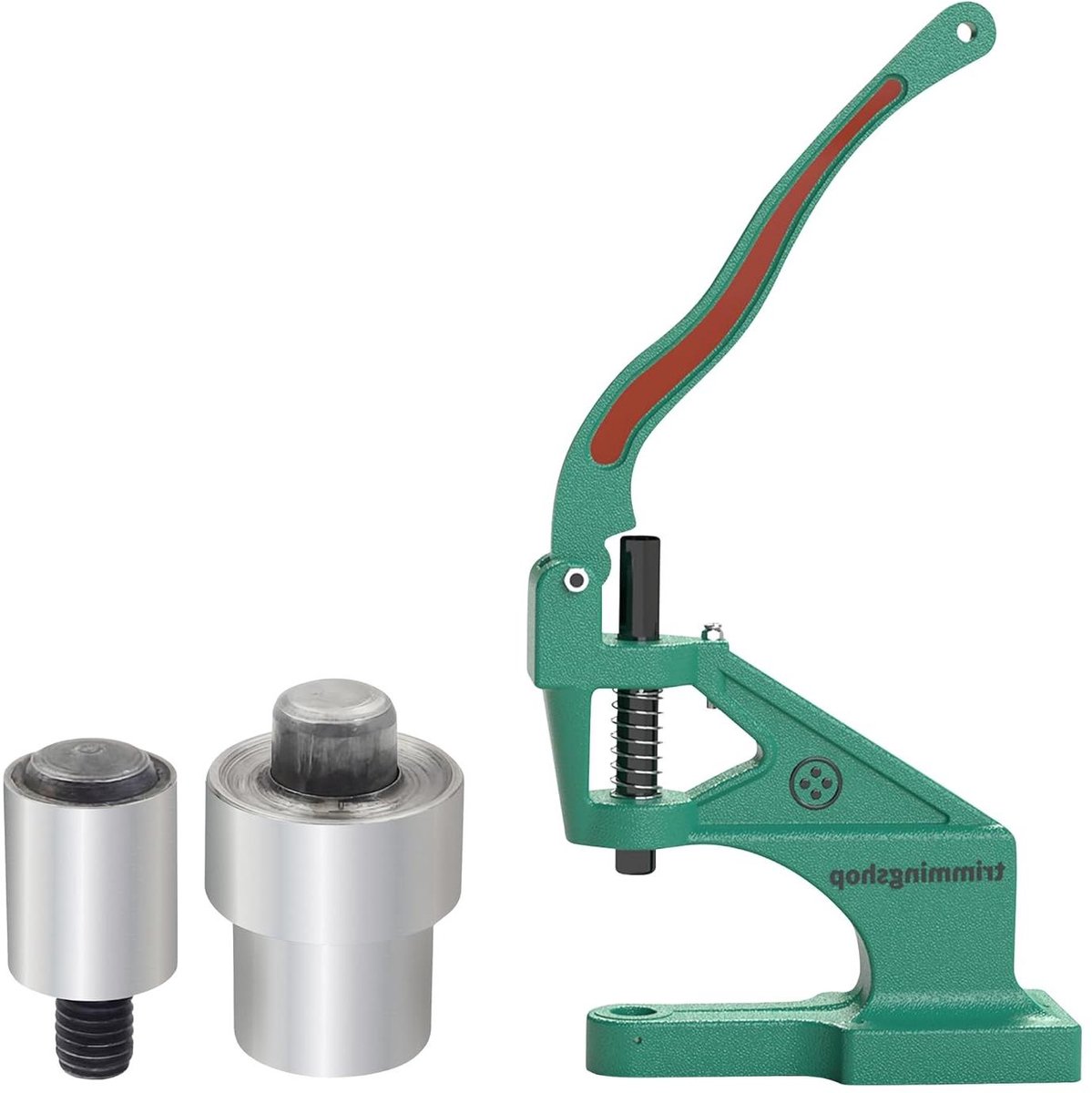 Oogjes Persmachine - Grommets Set - Kleding Versieren - Universele Handpers - 14mm - Zilver Groen