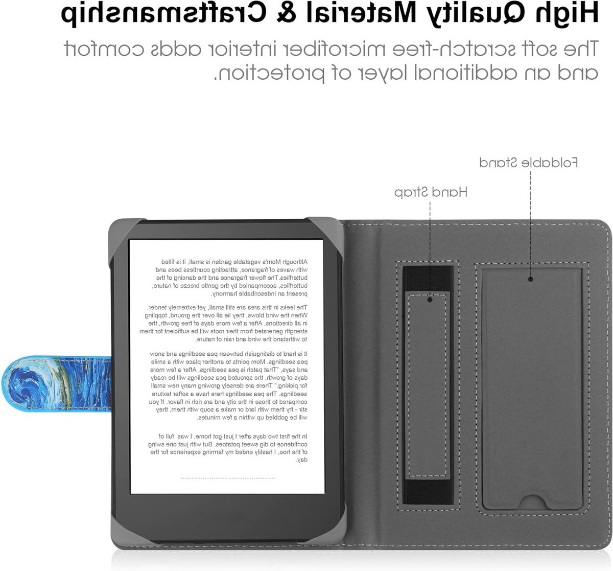 Universele Beschermhoes voor 6.8 Inch en 7 Inch E-Readers - Geschikt voor Kindle, Kobo en PocketBook - Duurzame E-Book Reader Cover met Stijlvolle Bescherming – foto 2