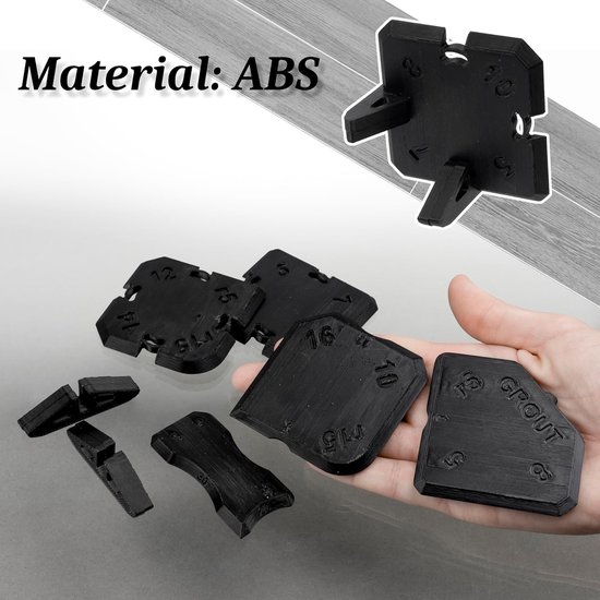 Afwerkspatels Siliconen - Kit gereedschap - Nette voegen maken - 5 Spatels 2 Geleiders - Verschillende vormen - Zwart — afbeelding 2