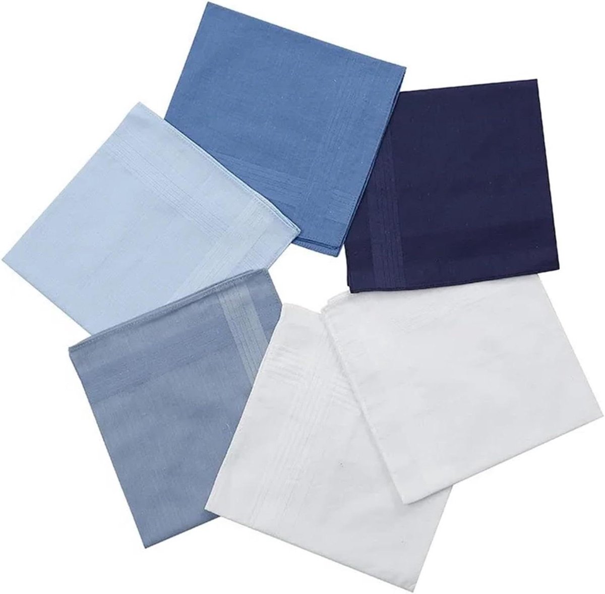 Heren zakdoeken - Katoenen doekjes - Dagelijks gebruik - Zacht en ademend - 3 stuks 40x40 cm - Mixkleuren