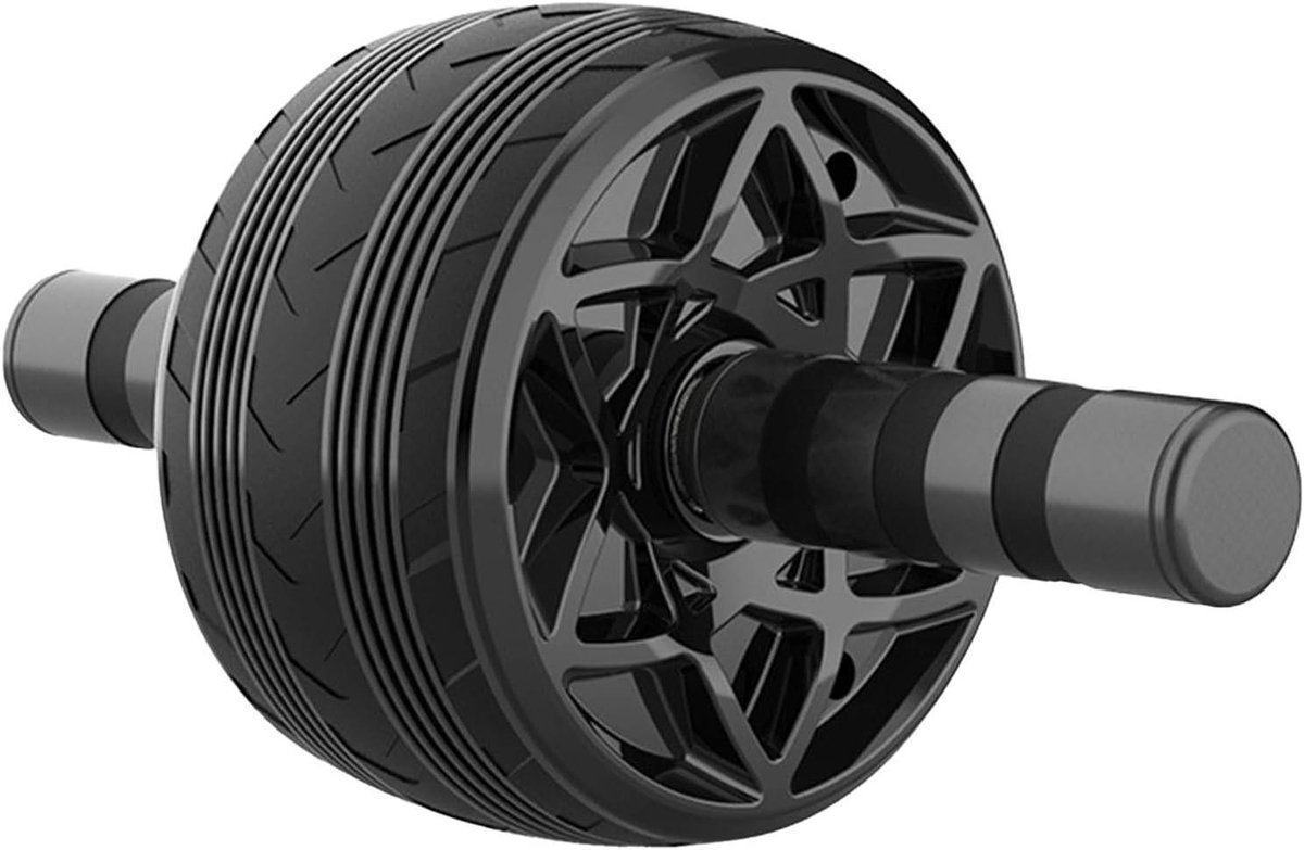 Trainingswiel - Buikspierroller - Core Training - Automatische Rebound - 653 g - Zwart