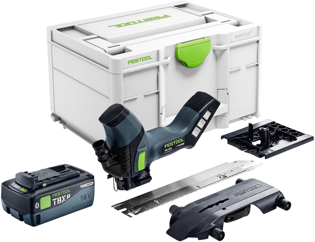 Festool ISC 240 Basic accu-isolatiezaag 18 V 240 mm + 1x accu 8.0 Ah + snellader + Systainer