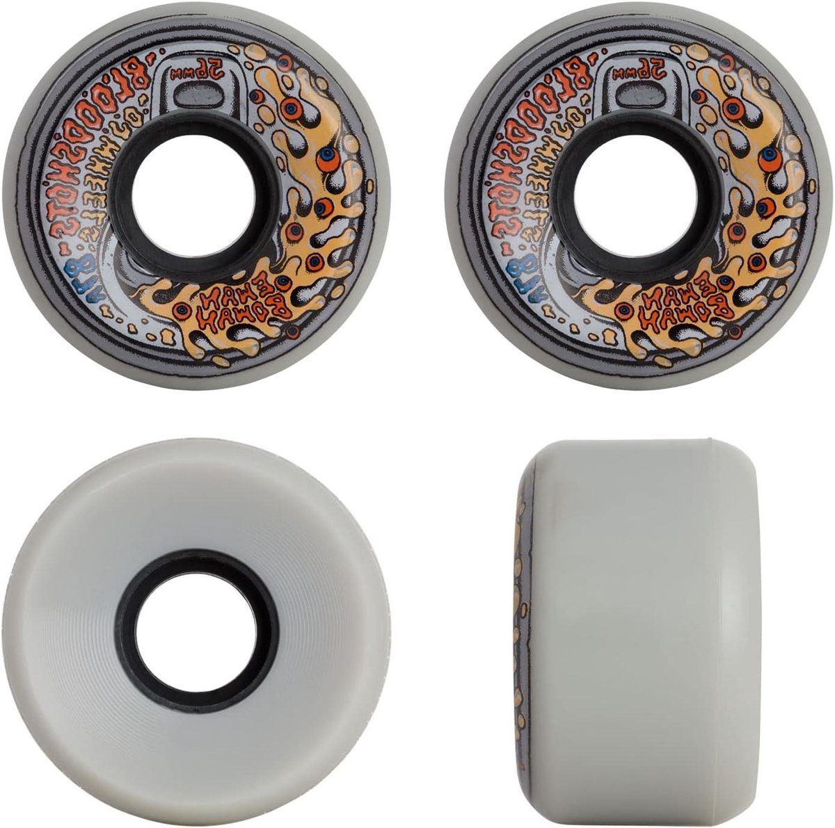 Skateboard Wielen Cruiser Wielen Straat Skaten Flatspot Resistent Urethaan 56mm 87A Meerkleurig