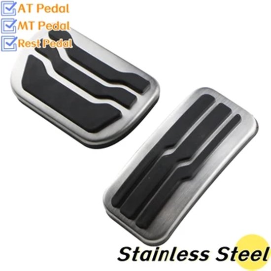 Pedaalhoezen Auto - Voetpedaal Covers - Verbeteren Rijervaring - Antislip Oppervlak - Roestvrij Staal - One Color — afbeelding 2