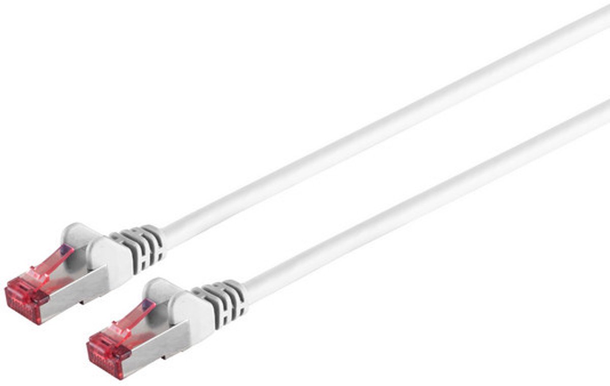 S/FTP CAT6A 10 Gigabit Netwerkkabel - CU - 0,15 meter - Wit