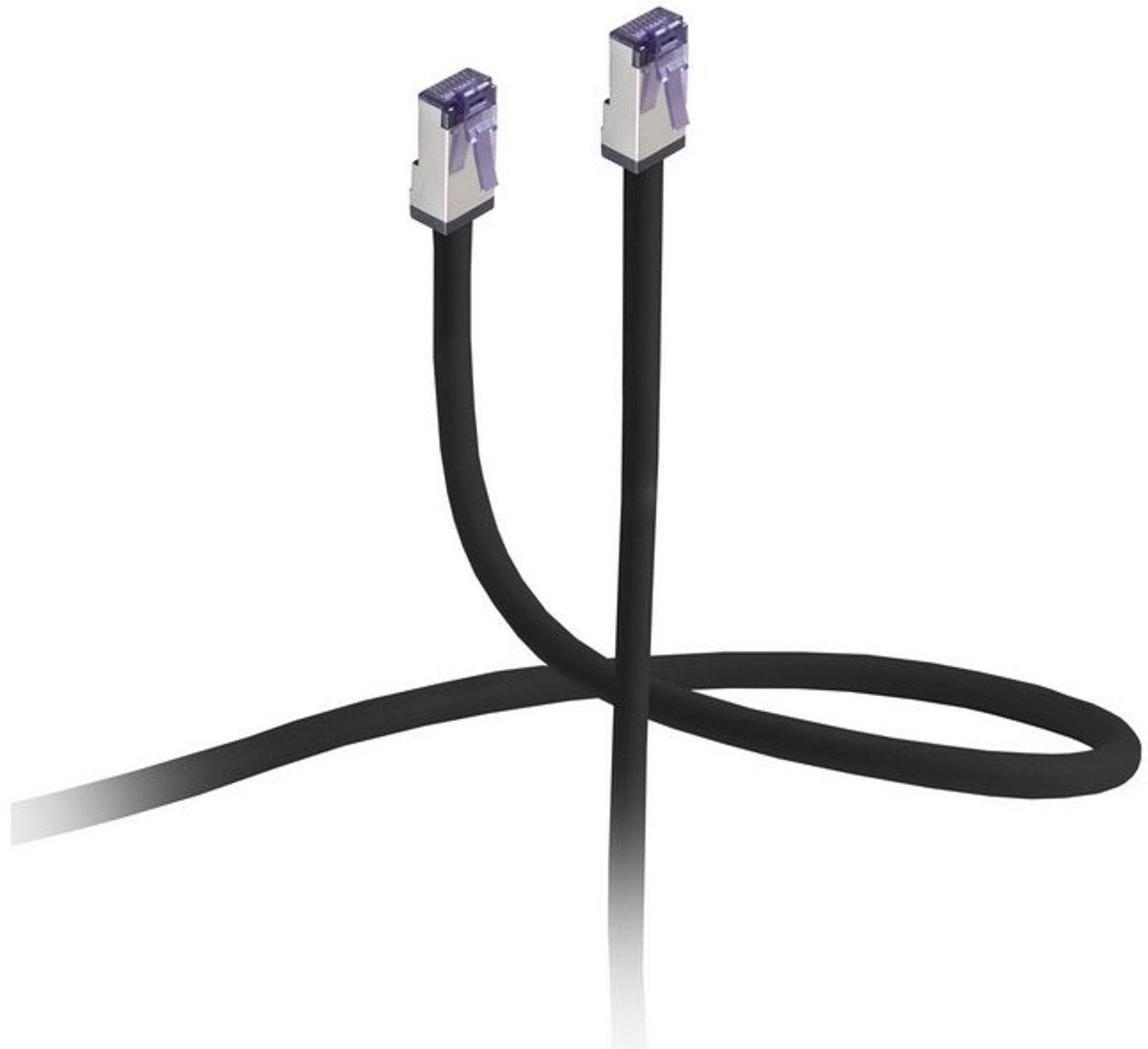 Flexline®-Patchkabel cat. 6A S/FTP, kurze Bauform, PIMF, schwarz, 10m
