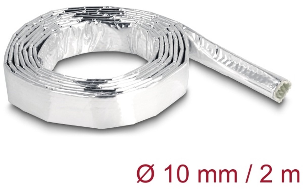 Delock Cable Sleeve made of glass fiber and aluminium 2 m x 10 mm