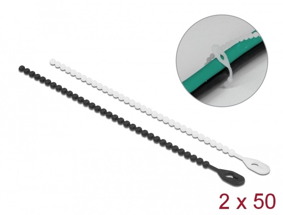Kralen kabelbind herbruikbaar l 180 x w 3,6 mm 100 stuks