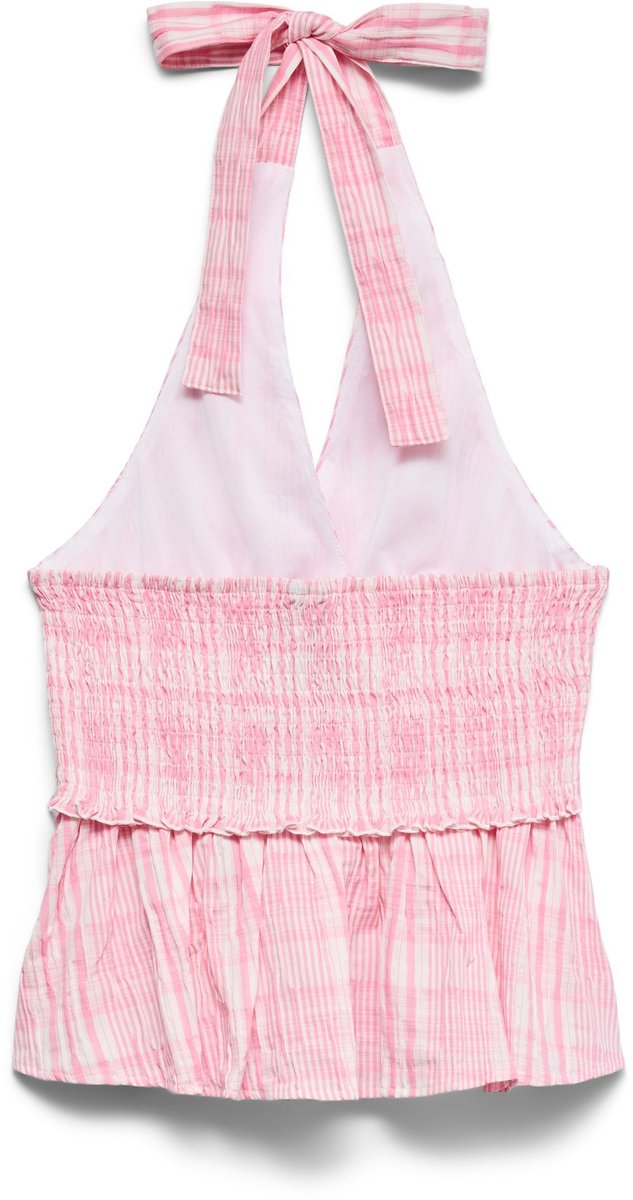 VERO MODA - VMANDIE HALTERNECK CHECK TOP WVN - Dames - Blouses