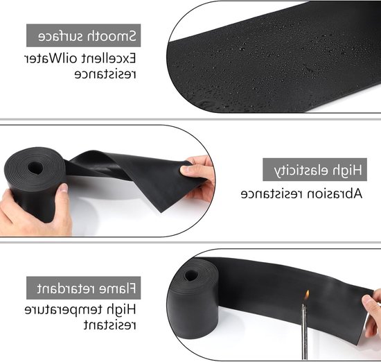 Rubber Strip en Neoprene Rubber Mat 100mm x 1.5mm x 3m - Duurzaam Rubberprofiel voor Onderlagen, Afsluitingen en Isolatie — afbeelding 2
