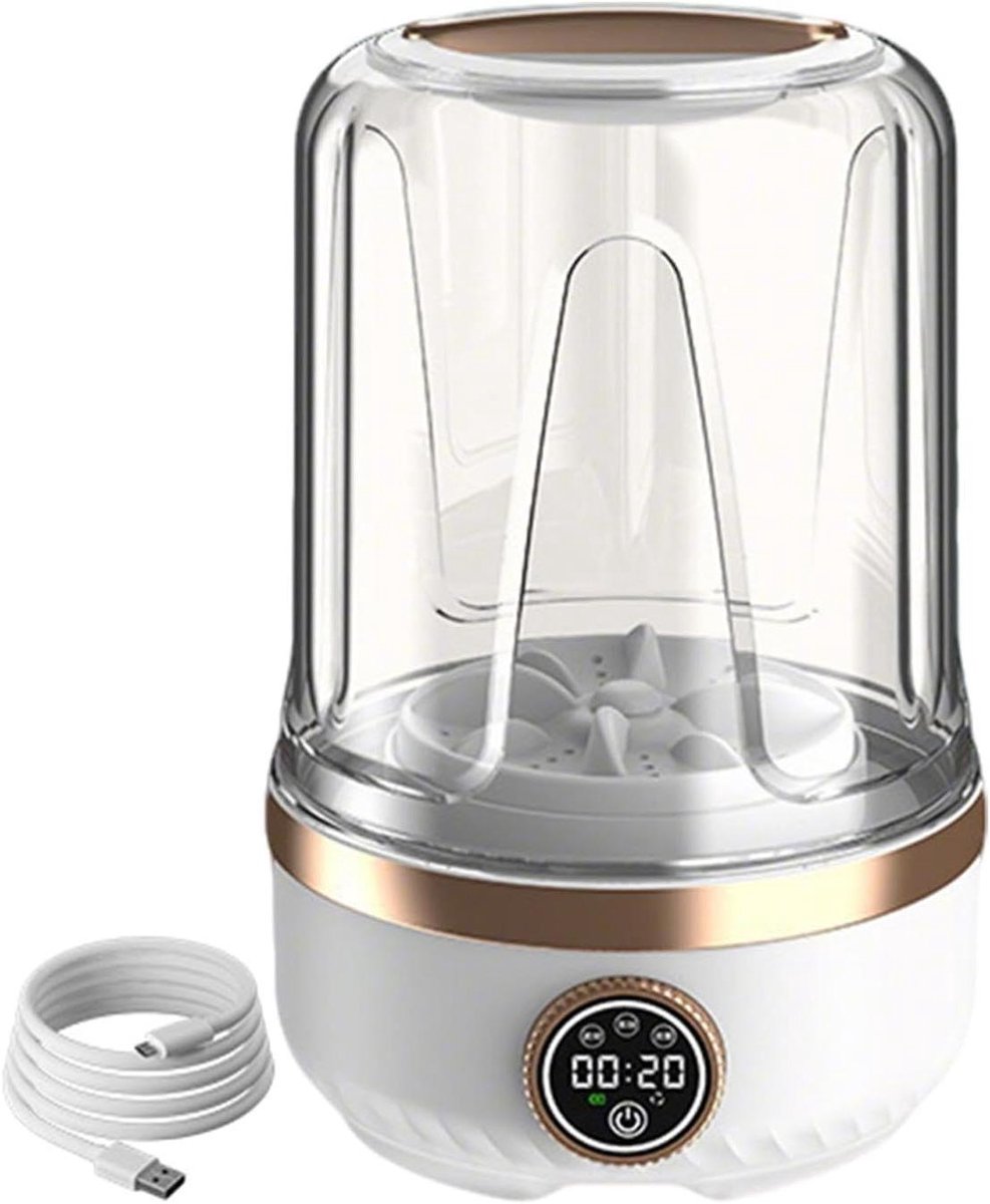 Draagbare Wasmachine Mini Wasser Kleine Was 3 Reinigingsmodi 2 Liter Wit
