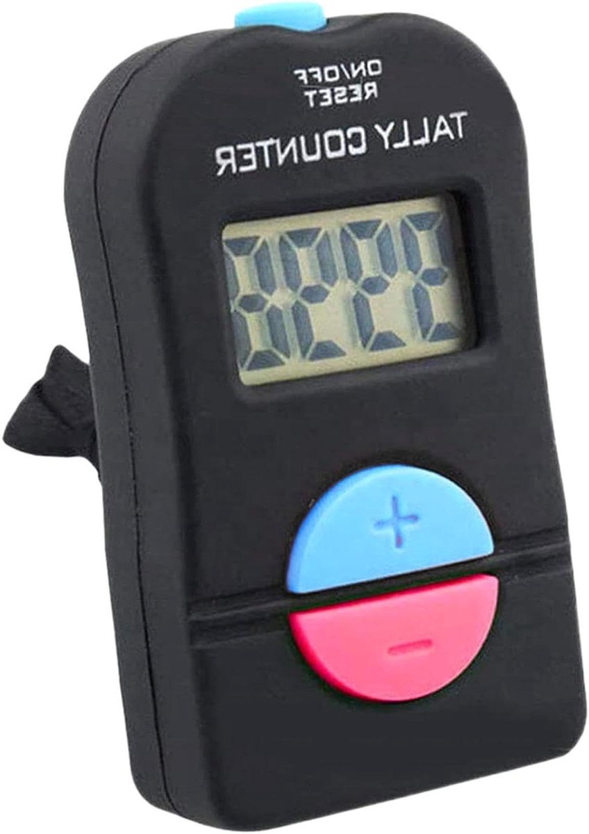 Digitale Telteller - Handteller Clicker - Activiteiten Bijhouden - LCD Scherm - Compact Formaat - Zwart