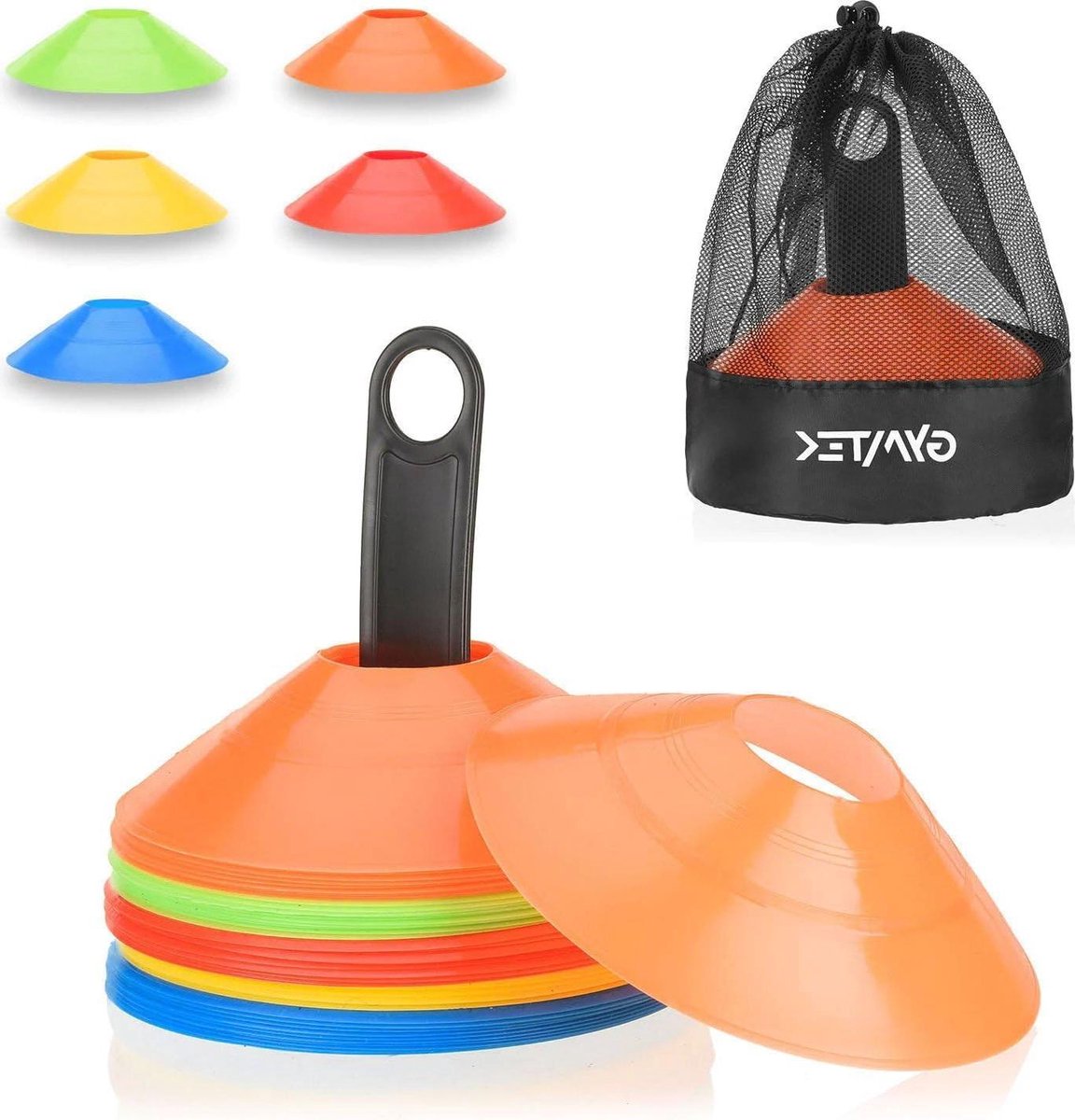 Markeerkegels 50 Stuks - Sport Pionnen - Sport Training - Veelzijdig Gebruik - 50 Stuks - Oranje
