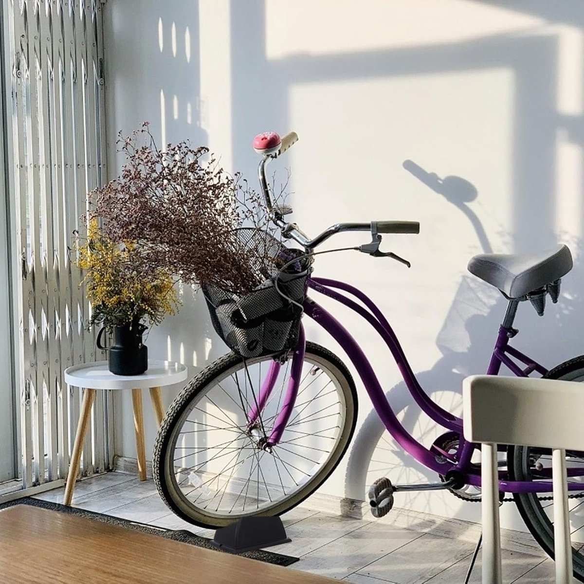 Fiets Voorwiel Blokken - Riser Blok Set - Stabiel Fietsen - Antislip Onderzijde - 3 Stuks - Zwart