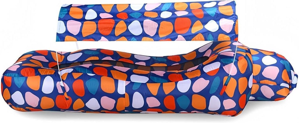 Opblaasbare Lounger - Luchtbank Ligstoel - Buiten Ontspannen - Met Zonnescherm - 190x75 cm - Meerdere Kleuren