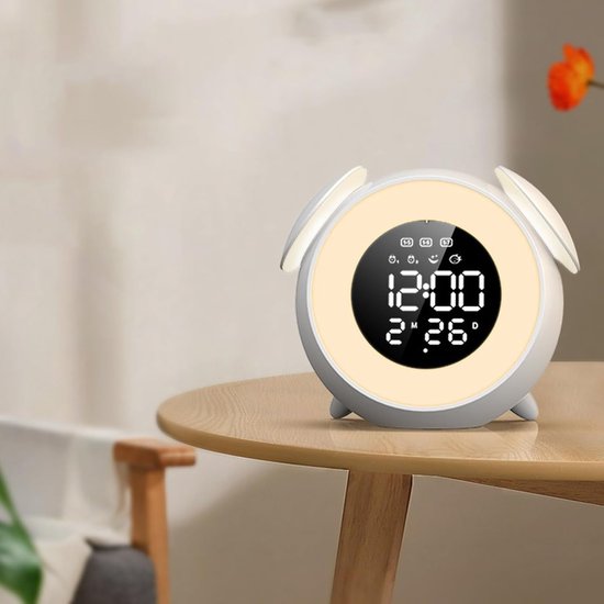 Wake Up Light - Digitale Wekker - Rustig Wakker Worden - Geleidelijk Licht - Meerdere Kleuren - LED van Wake-up Light — afbeelding 4