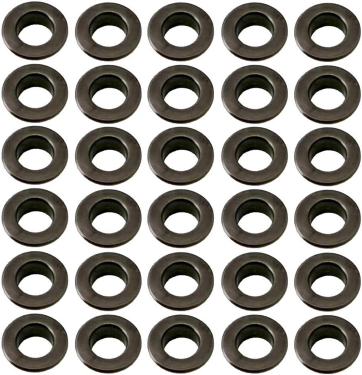 Koperen Ringogen - Met Ring - Kleding Repareren - Corrosiebestendig Metaal - 50 Stuks - Zwart