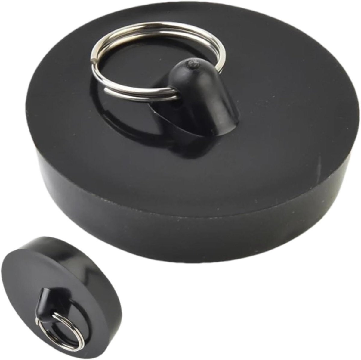 Afvoerstop Gootsteen - Afdichting Wasbak - Water Vasthouden - Flexibel Rubber Design - 47 cm - Zwart