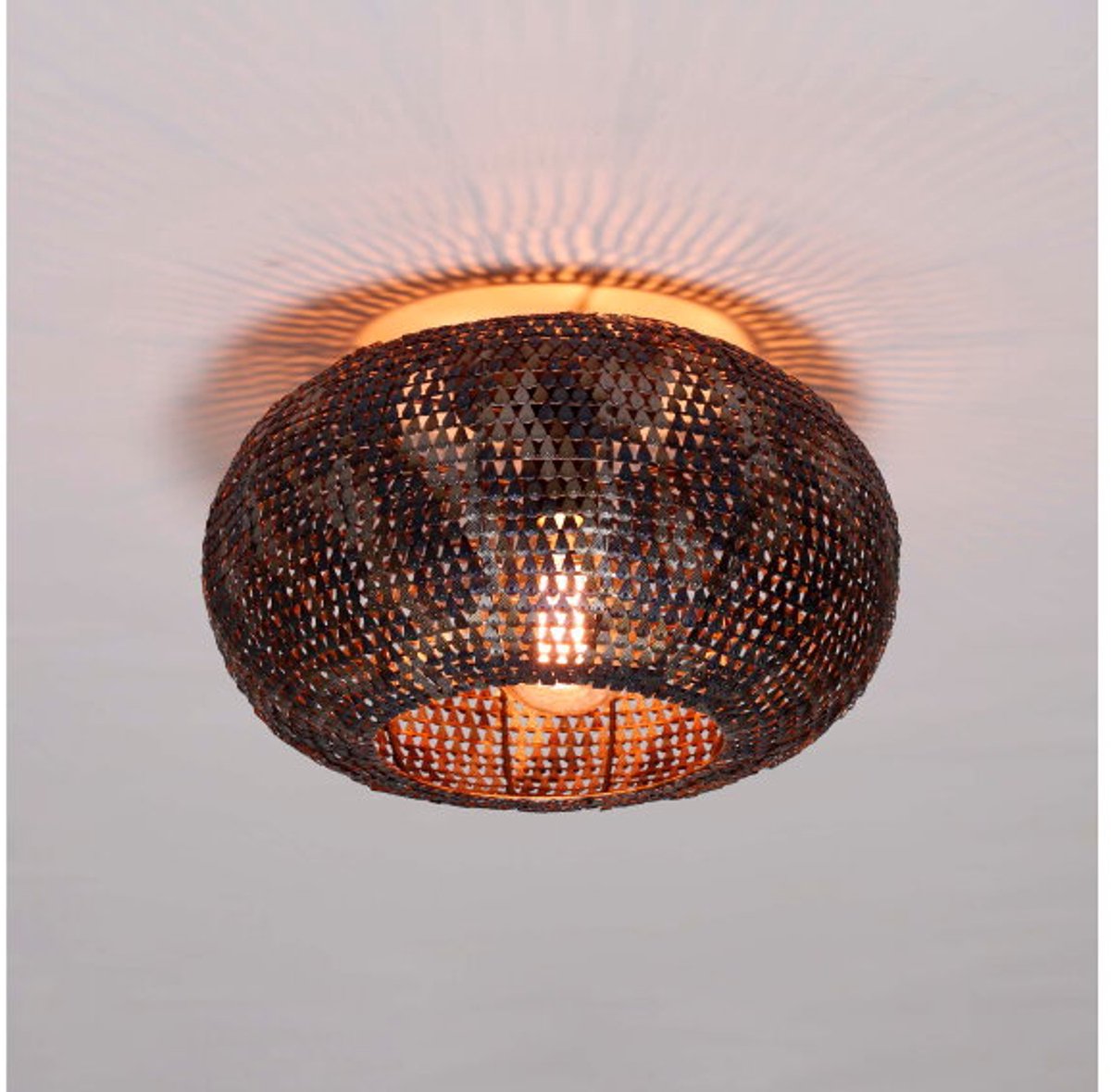 Plafondlamp Ø40 armor - Zwart bruin