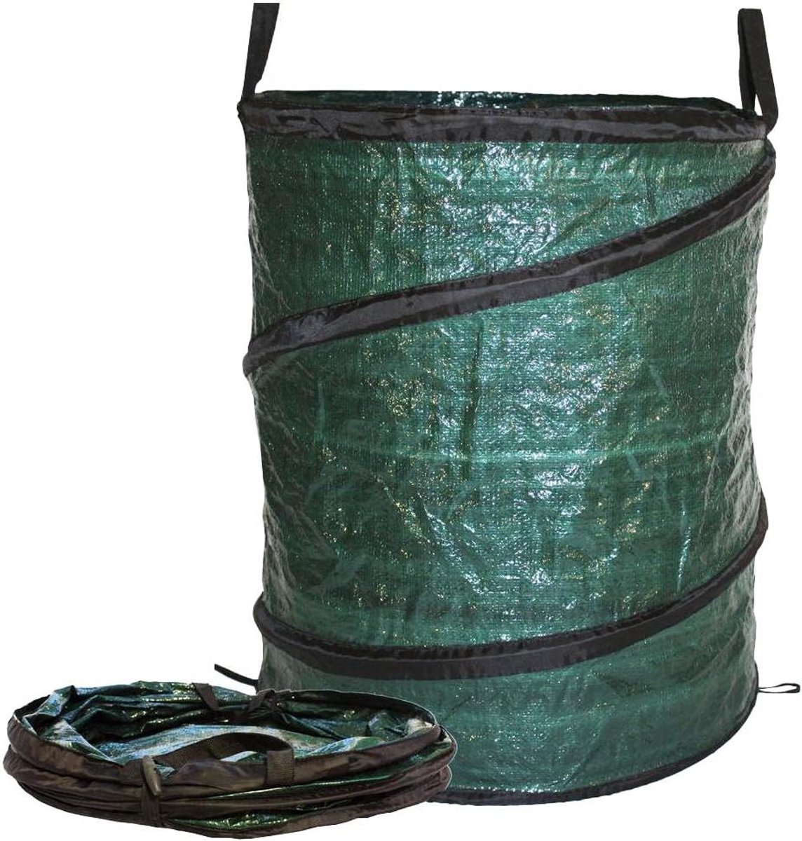 Tuinafvalzak - Opvouwbare zak - Tuin opruimen - Met zelfontvouwend veer - 180 liter - Groen