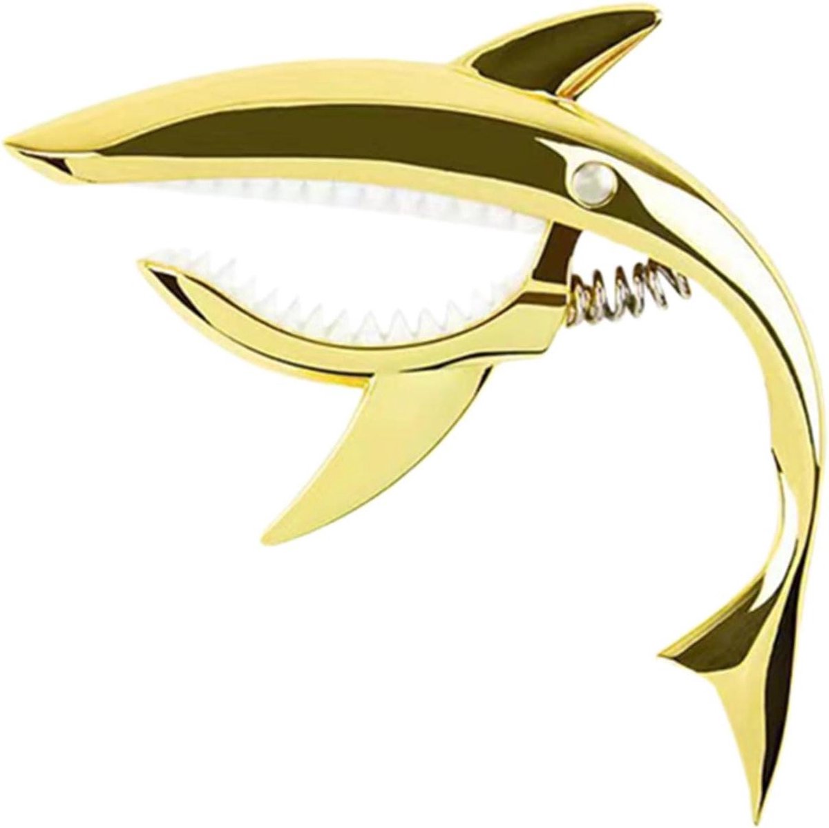 Gitaar Capo - Instrument Accessoire - Muziek Maken - Haai Vorm Ontwerp - 13x8.5cm - Goud