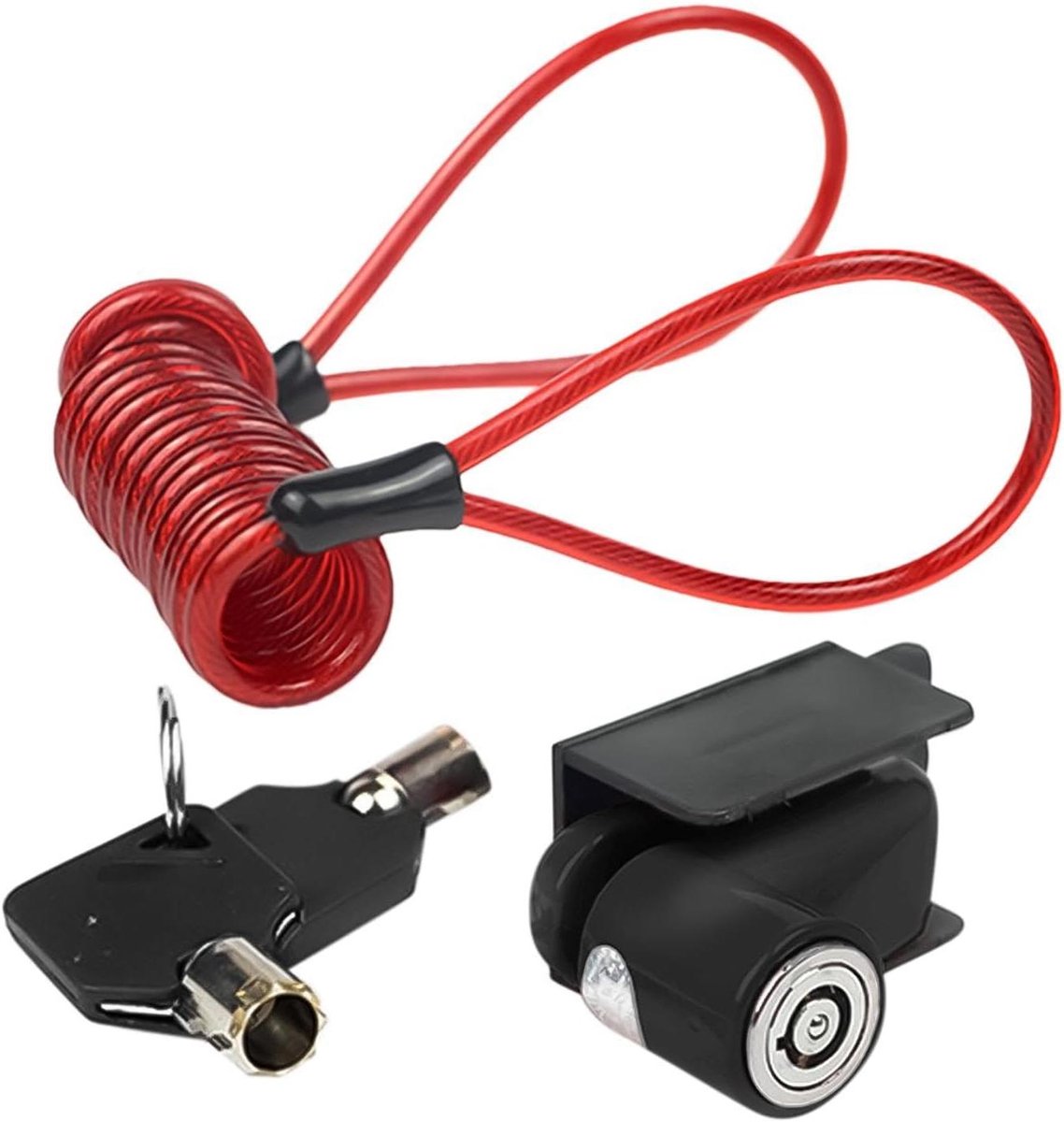 Schijfremslot - Wielbeveiliging - Scooter Beveiligen - Anti-diefstal functie - Compact formaat - Rood