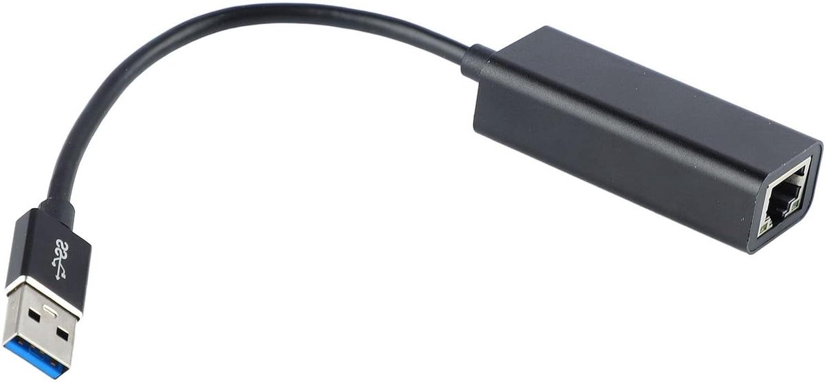 USB C naar Ethernet - Netwerk Adapter - Stabiel Internet - Aluminium Behuizing - Gigabit Snelheid - Zwart