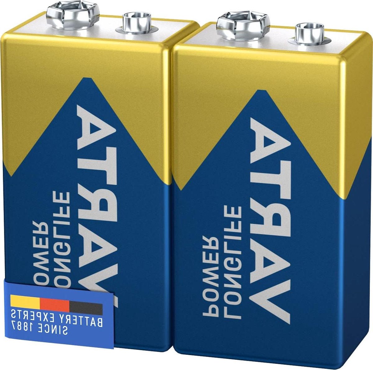 Blok Batterijen - 9V Batterijen - Apparaten Voeden - Hoge Prestaties - 2 Stuks - Zwart
