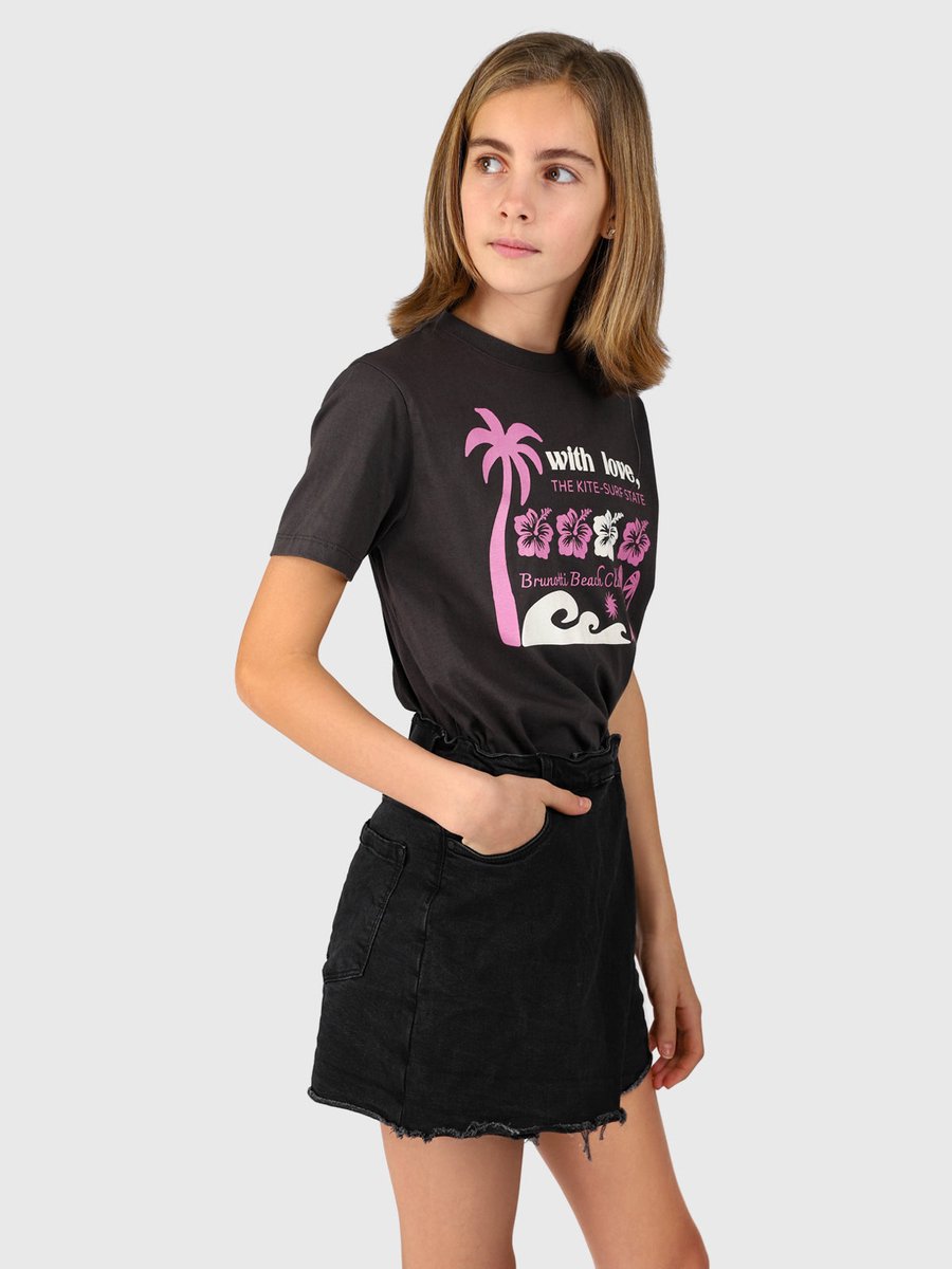 Brunotti Braey Girls T-shirt Pirate 128 Zwart