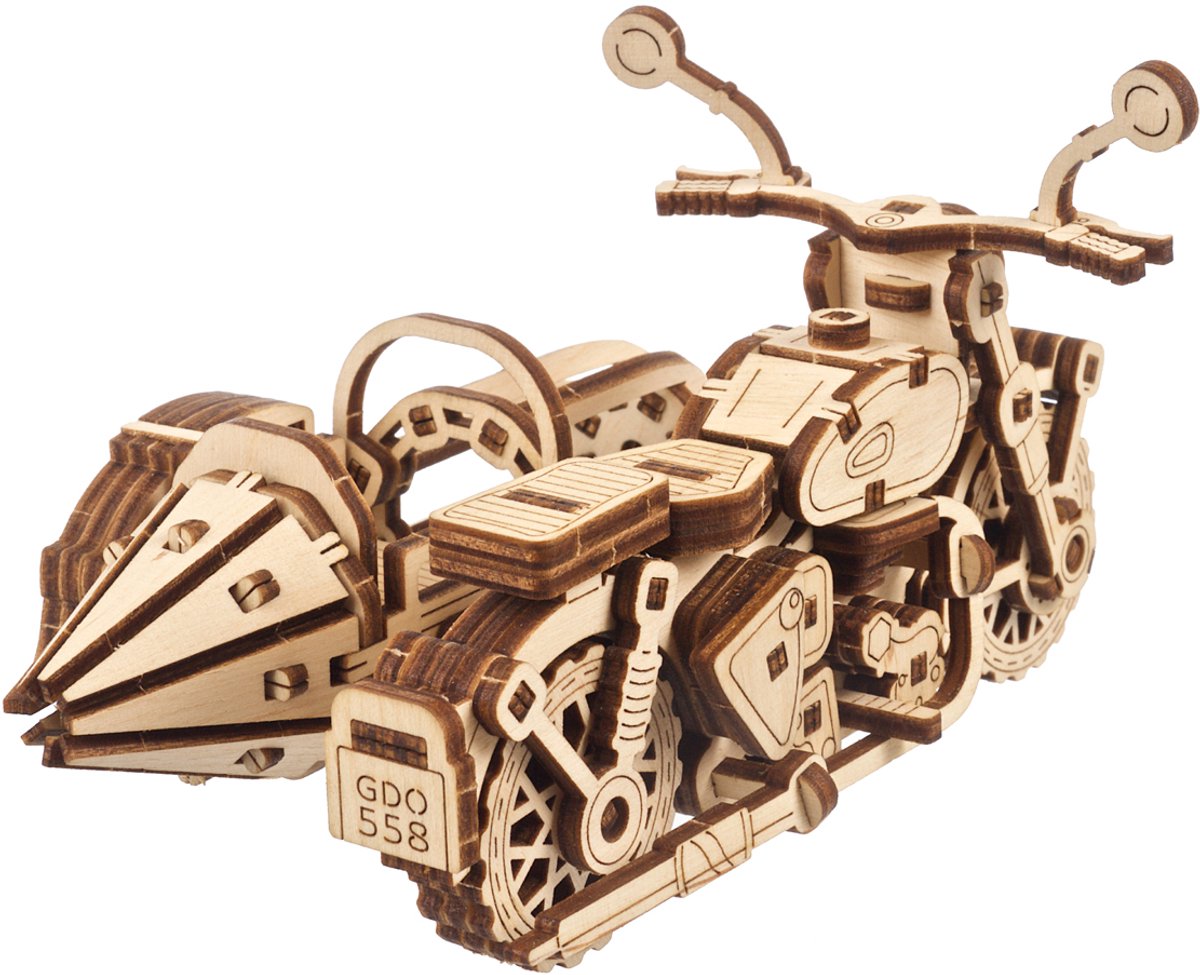 UGEARS 3D Modelbouw - Hagrid's Flying Motorbike™ - Harry Potter™ - Mechanisch Bouwpakket Hout - Educatief Speelgoed — afbeelding 14