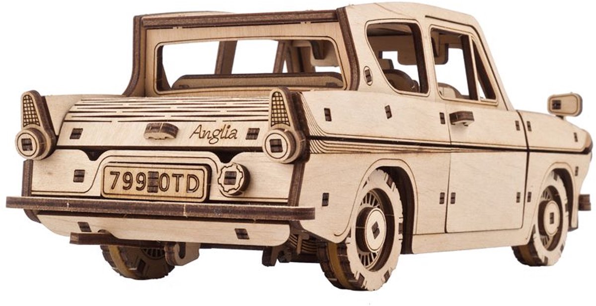 UGEARS 3D Modelbouw - Flying Ford Anglia™ - Harry Potter™ - Mechanisch Bouwpakket Hout - Educatief Speelgoed — afbeelding 16