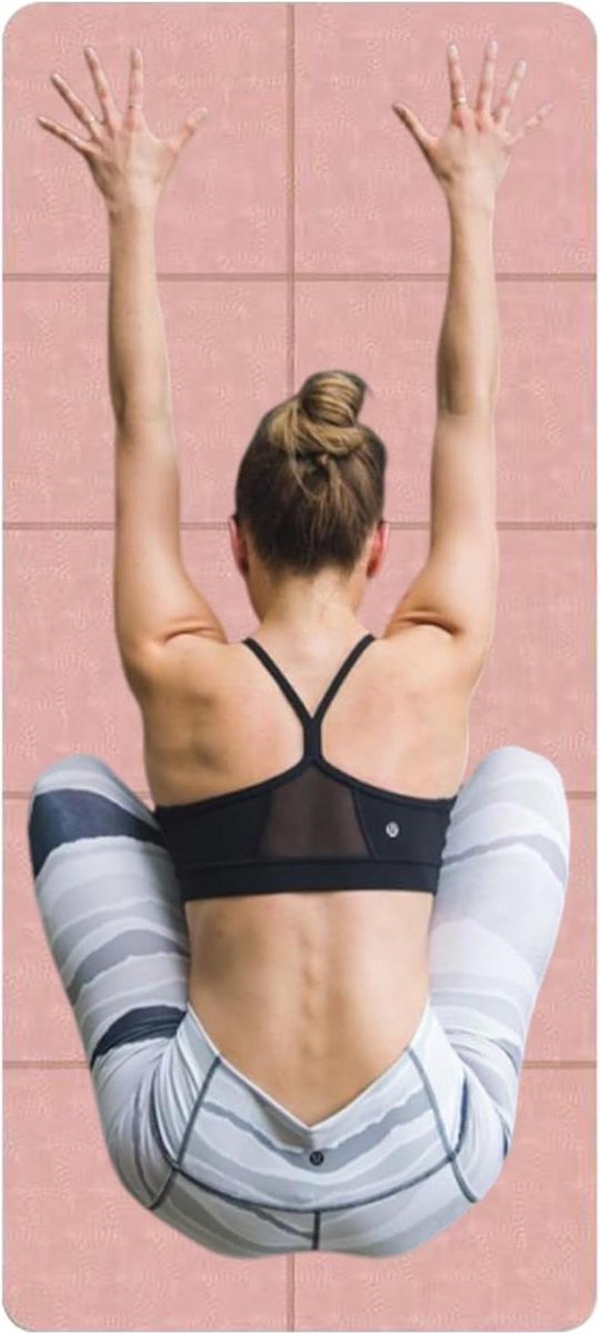 Yogamat - Fitness Vloermat - Thuisoefeningen - Antislipstructuur - 6 mm dikte - Paars