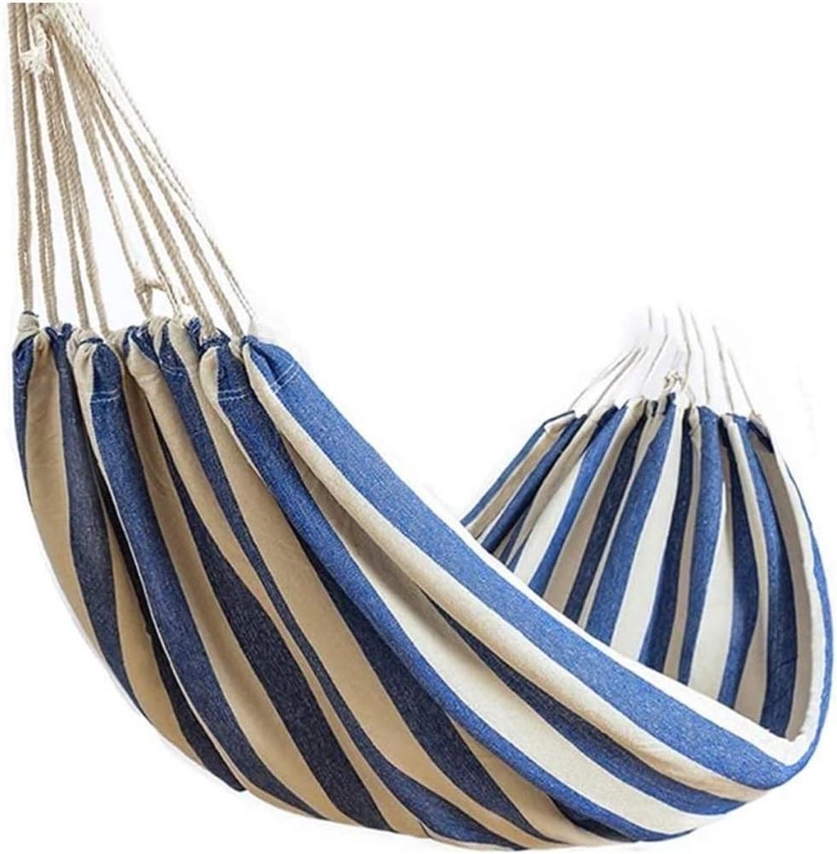Hangmat Tuin - Dubbele Hangmat - Ontspannen Buiten - Dik Canvas - 200x150cm - Geel
