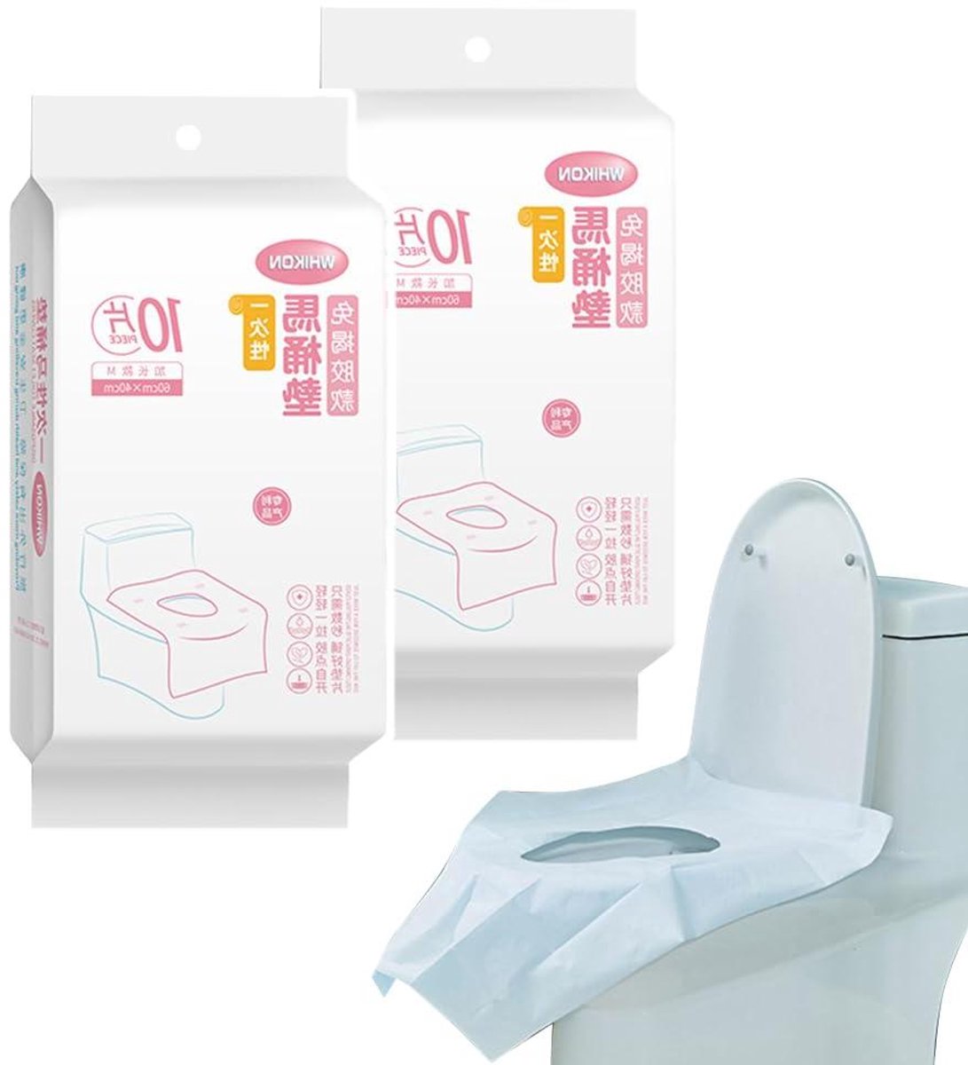 Wegwerp Toiletbril Covers - Toilet Covers - Hygiënisch Reizen - Ultrabreed & Waterdicht - 20 stuks - Roze