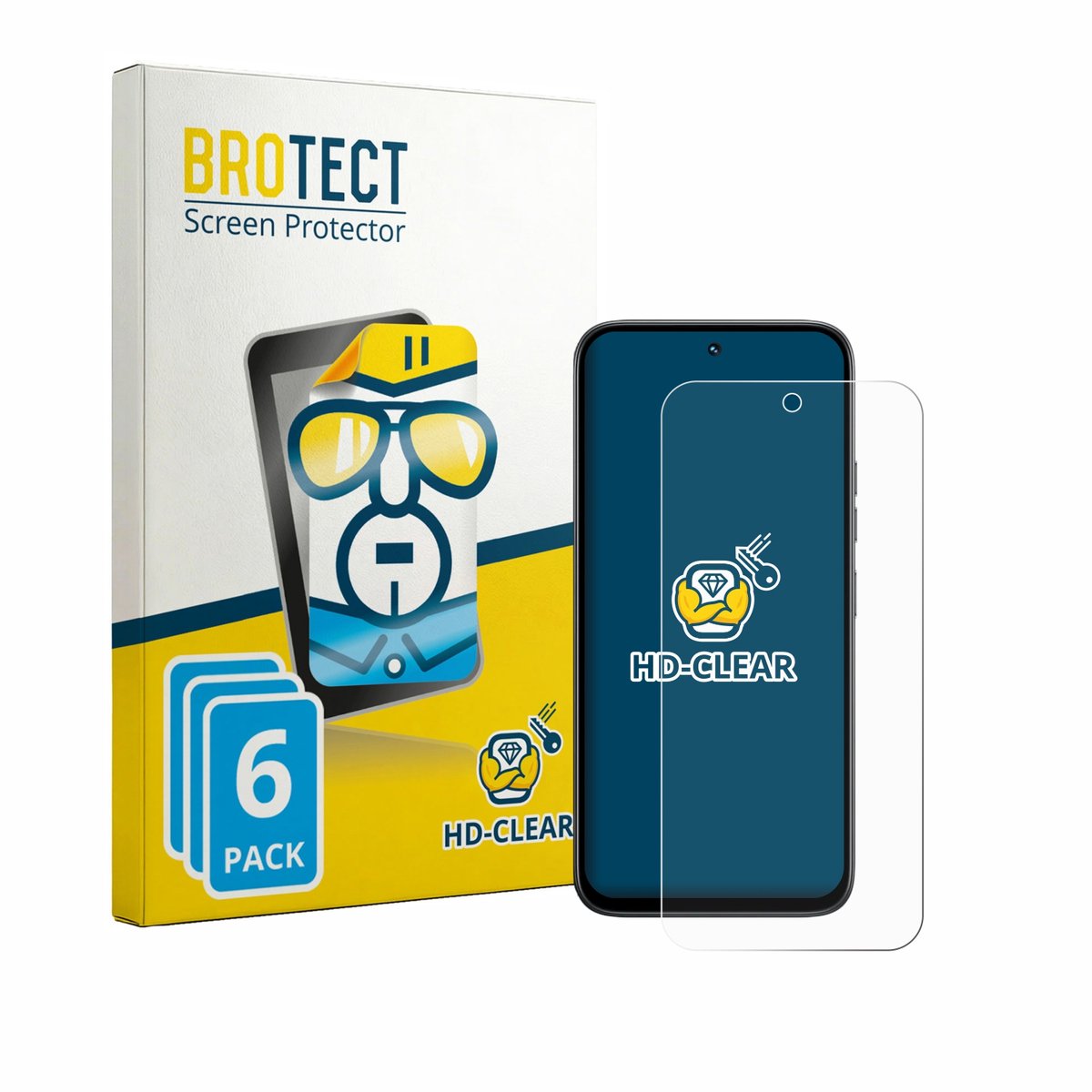 BROTECT - Screenprotector voor Tecno Spark 50 4G - Folie Beschermfolie transparant 6 Stuks