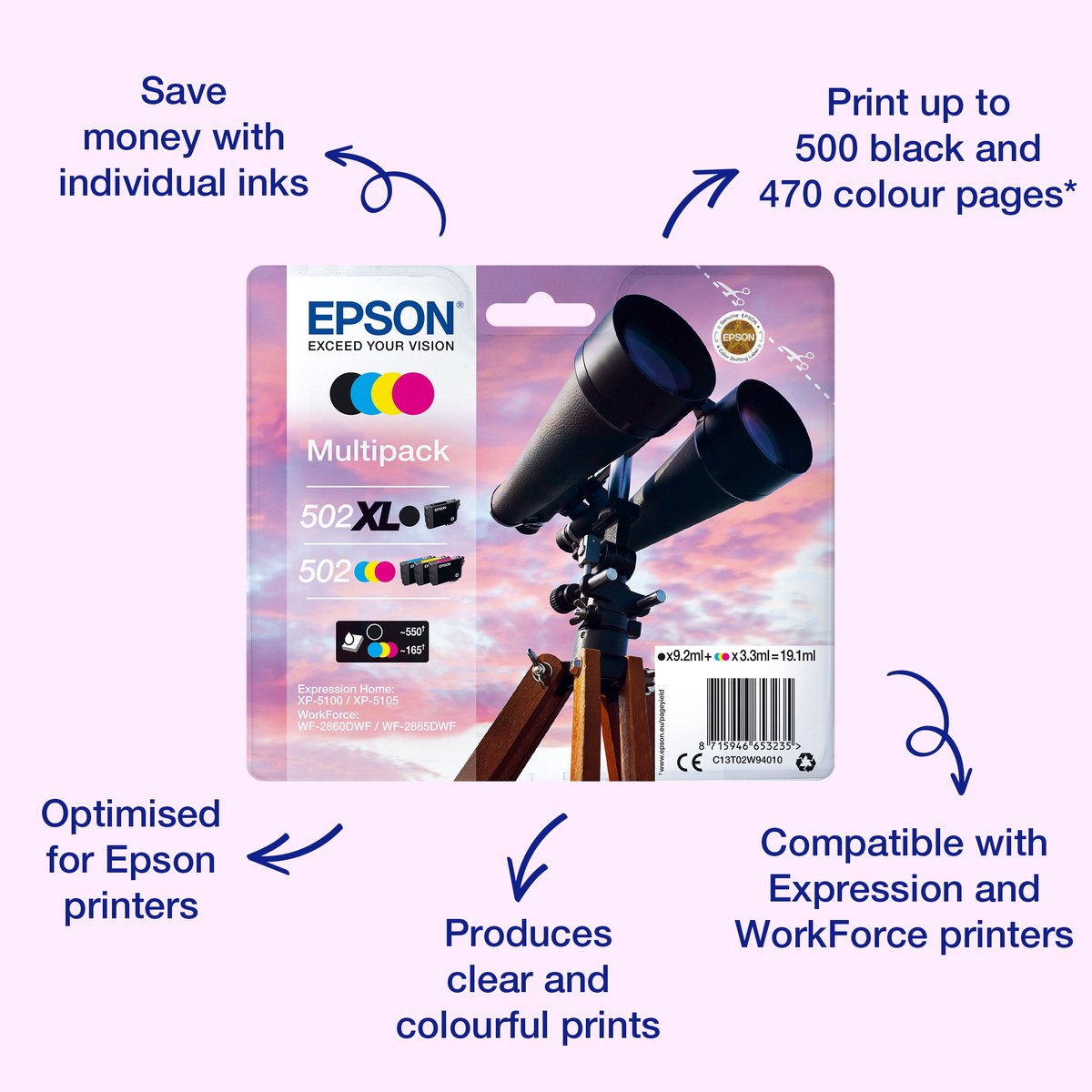 Bol.com Epson 502XL - Inktcartridge / Zwart aanbieding