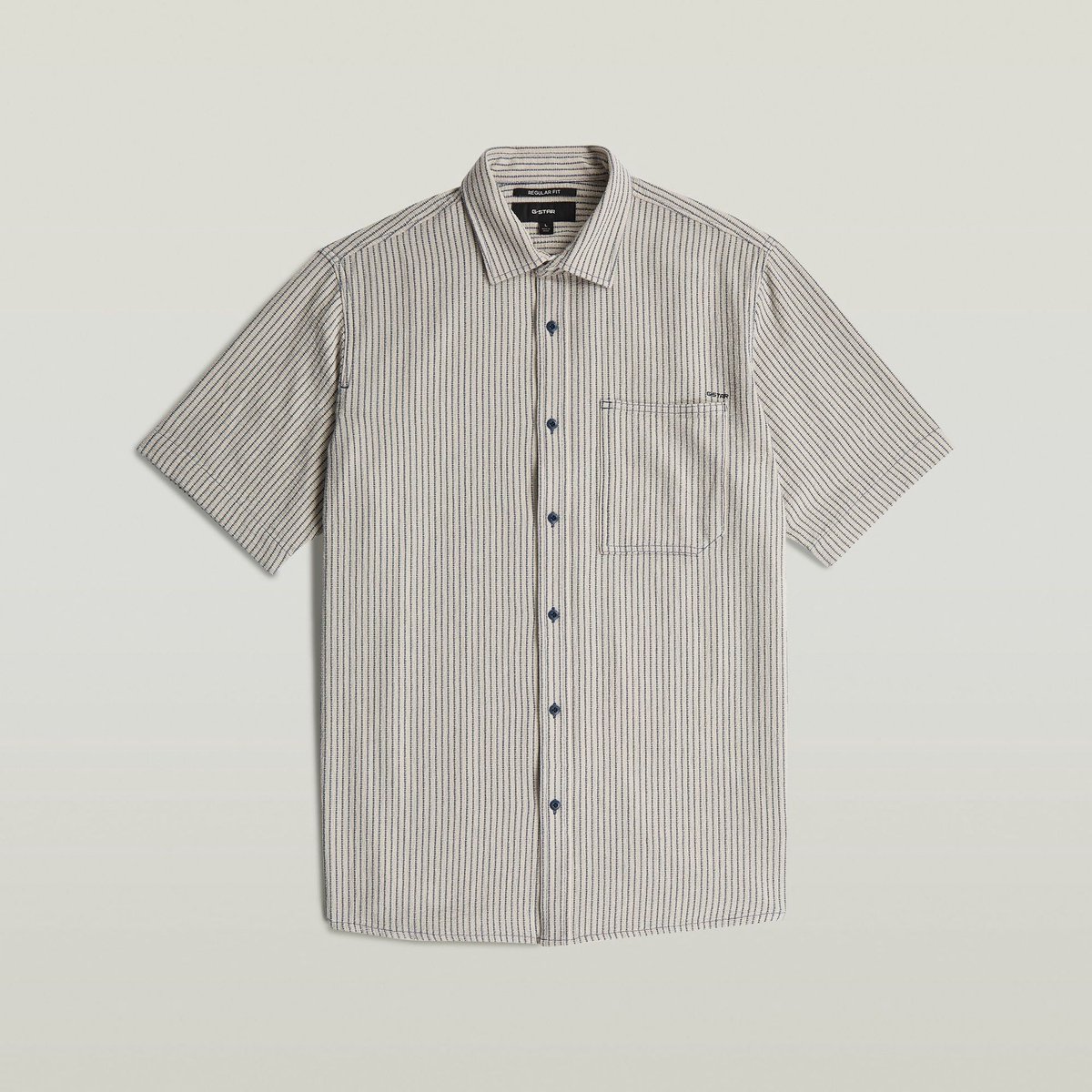 G-star D29033-d916 Regular Fit Overhemd Met Korte Mouwen XL Man Blauw