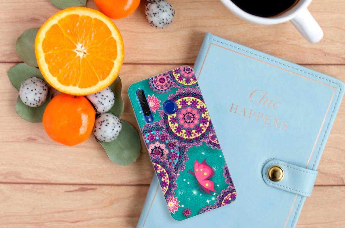 TPU Hoesje voor Honor 20 Lite Hoesje maken Cirkels en Vlinders