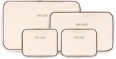 SUITSUIT Fab Seventies - Packing Cubes - Set van 4 - Reiskoffer 76 cm - Koffer organizer set - Bagage organizers - Wit