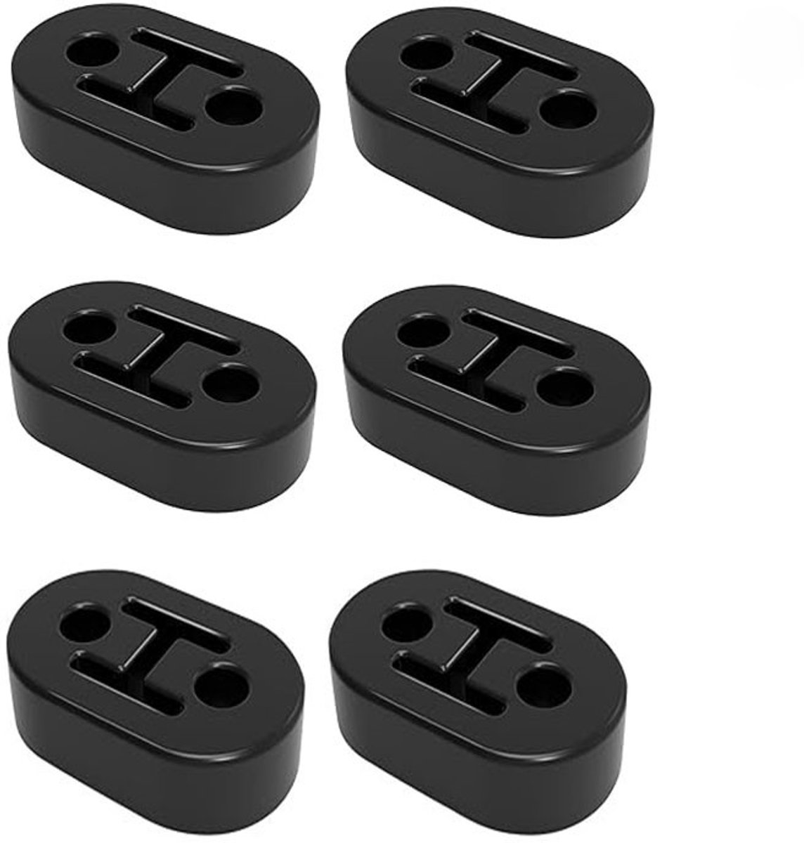 6stuks - auto uitlaat demper - autouitlaat sierstuk - uitlaatdemperhanger - universele uitlaatpijphanger - voor Alle Voertuigen - 2 Gaten 12 mm