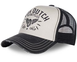 Von Dutch - Snapback Trucker Cap CREW2 | One Size | Verstelbaar | Druksluiting - Zwart / Wit